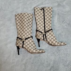 Gucci canvas boots Authentic